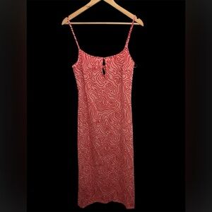 Zara Red and Black Patterned Dress